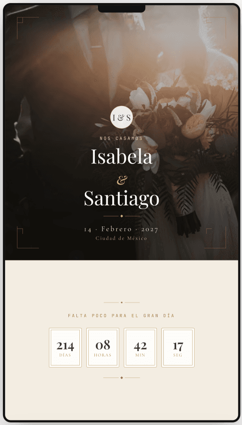 Invitación de Bodas hecha con Guateke